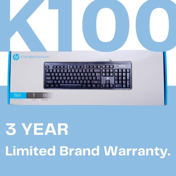 HP K100 Wired Keyboard 7J4G1AA - Image 2