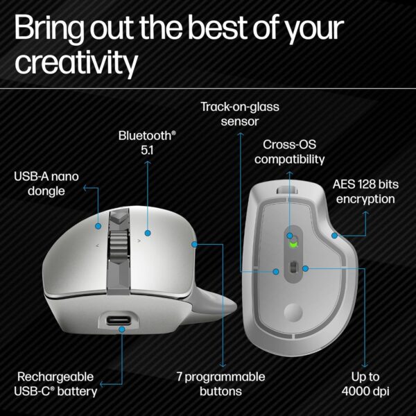 HP 930 Creator Wireless Mouse ‎1D0K9AA - Image 2